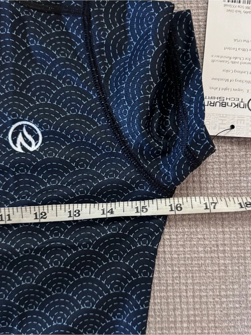 Inknburn Women's Navy Patterned Active Tee XXS - Picture 5 of 5